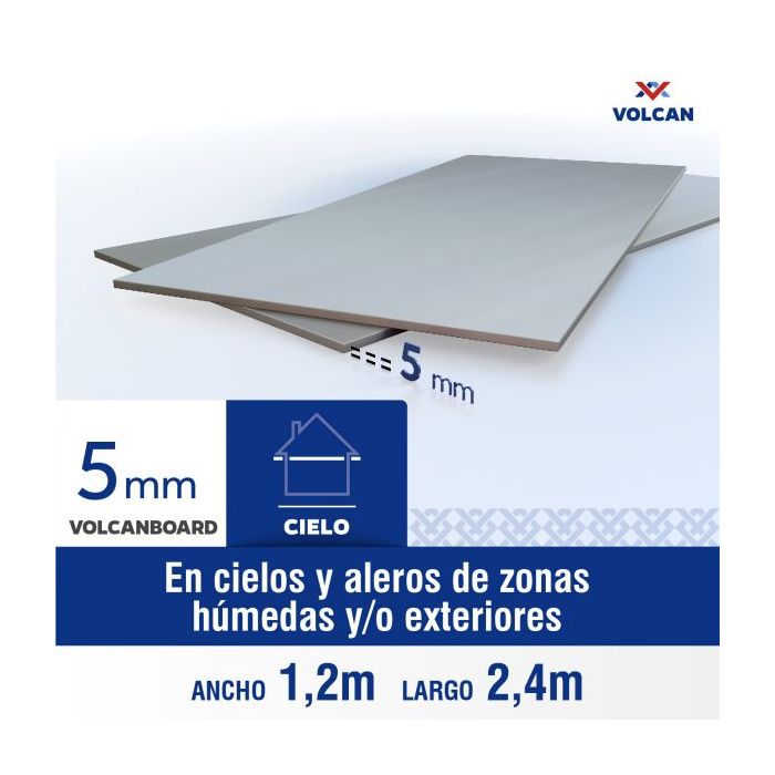 Plancha Lisa Fibrocemento 5mm 120x240