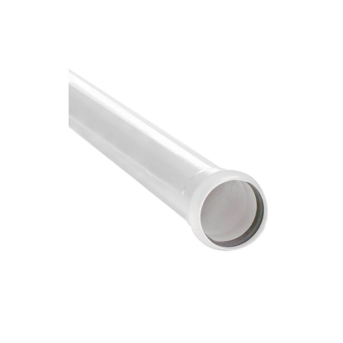 Tubo PVC sanitario blanco con goma 110mm x 6mt